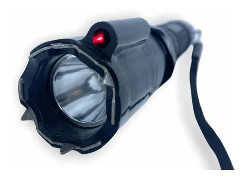 Linterna Taser Y Laser de color Negro Luz Blanca