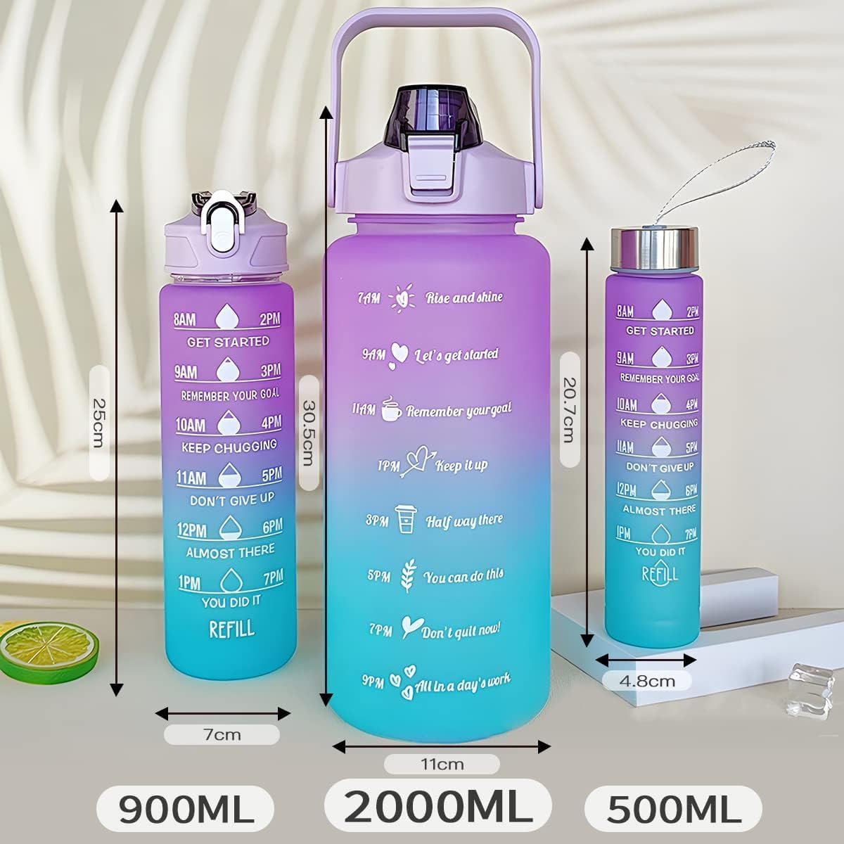 Termo De Agua Combo Motivacionales Set X 3 Unidades