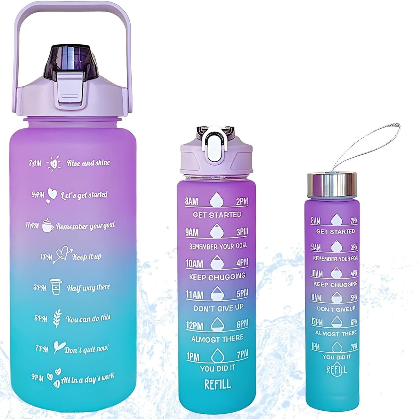 Termo De Agua Combo Motivacionales Set X 3 Unidades