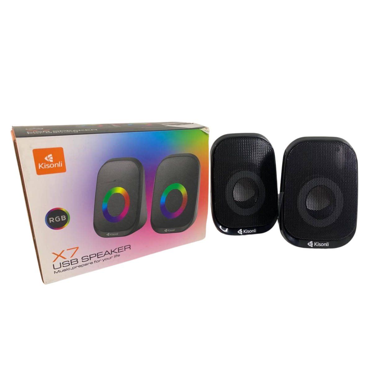 Parlante Para Pc Laptop Kisonli Rgb X7 Altavoz Gamer