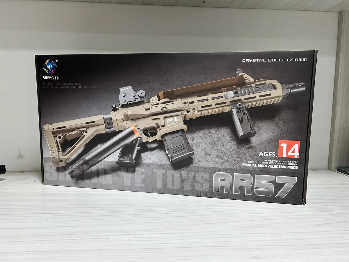 Pistola De Hidrogel Automática AR57 + 5.000 bolas de hidrogel + Kid de Seguridad