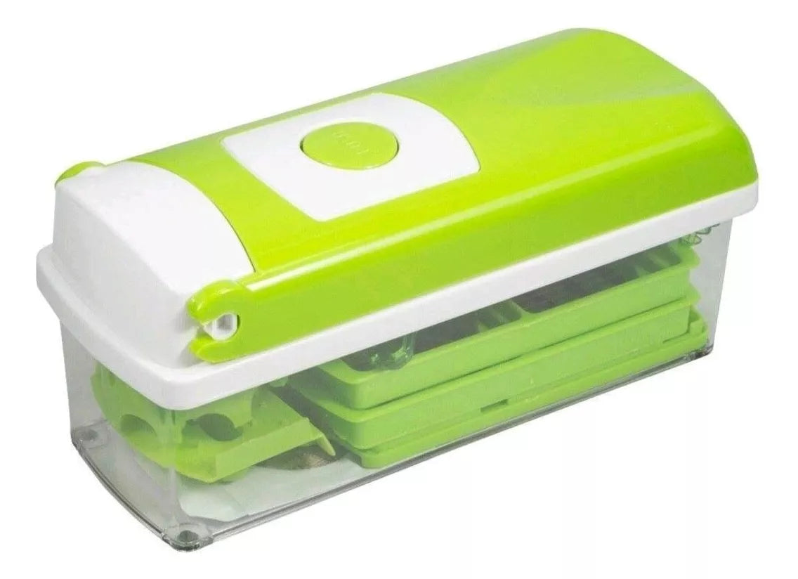 Cortadora De Verduras Y Frutas One Step Manual Con 12 Piezas