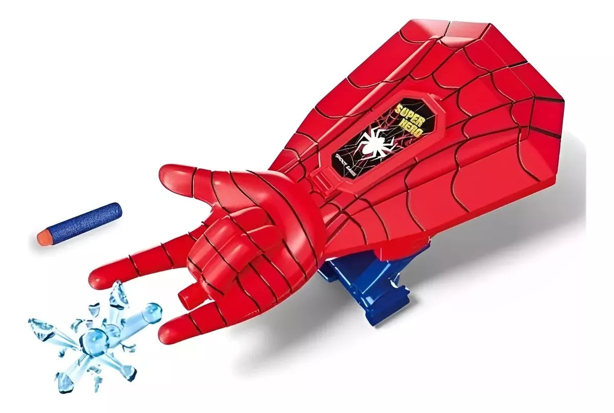 Guante De Spiderman Lanzador De Bolas Hidrogel y Dardos para Niños