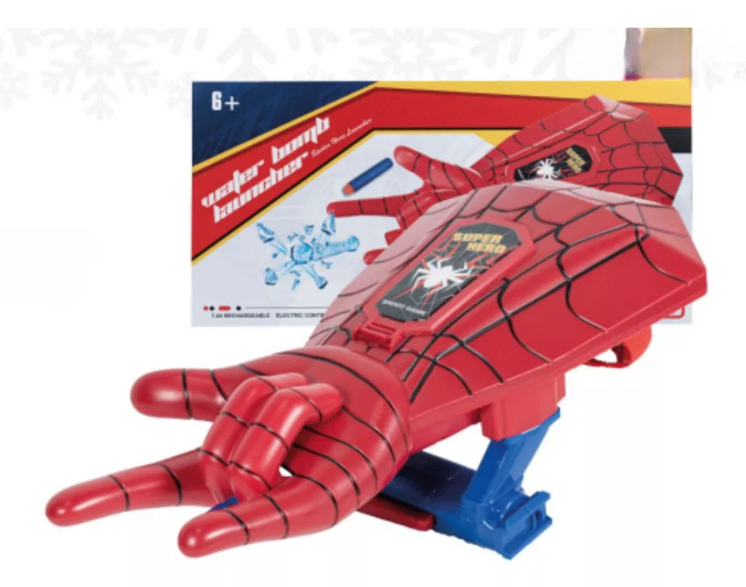 Guante De Spiderman Lanzador De Bolas Hidrogel y Dardos para Niños