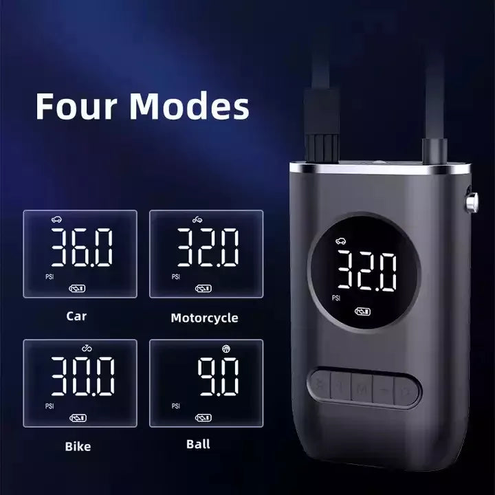 Inflador De Llantas Portable Compresor Carro Moto Balón