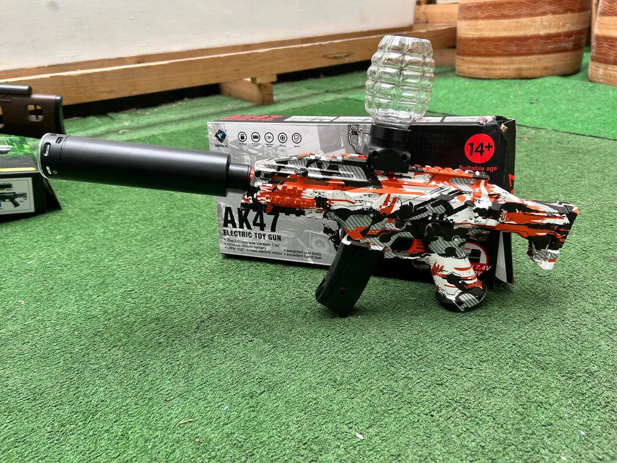 Pistola Bolas Gel Automática Orbis Hidrogel Juguete Ak47