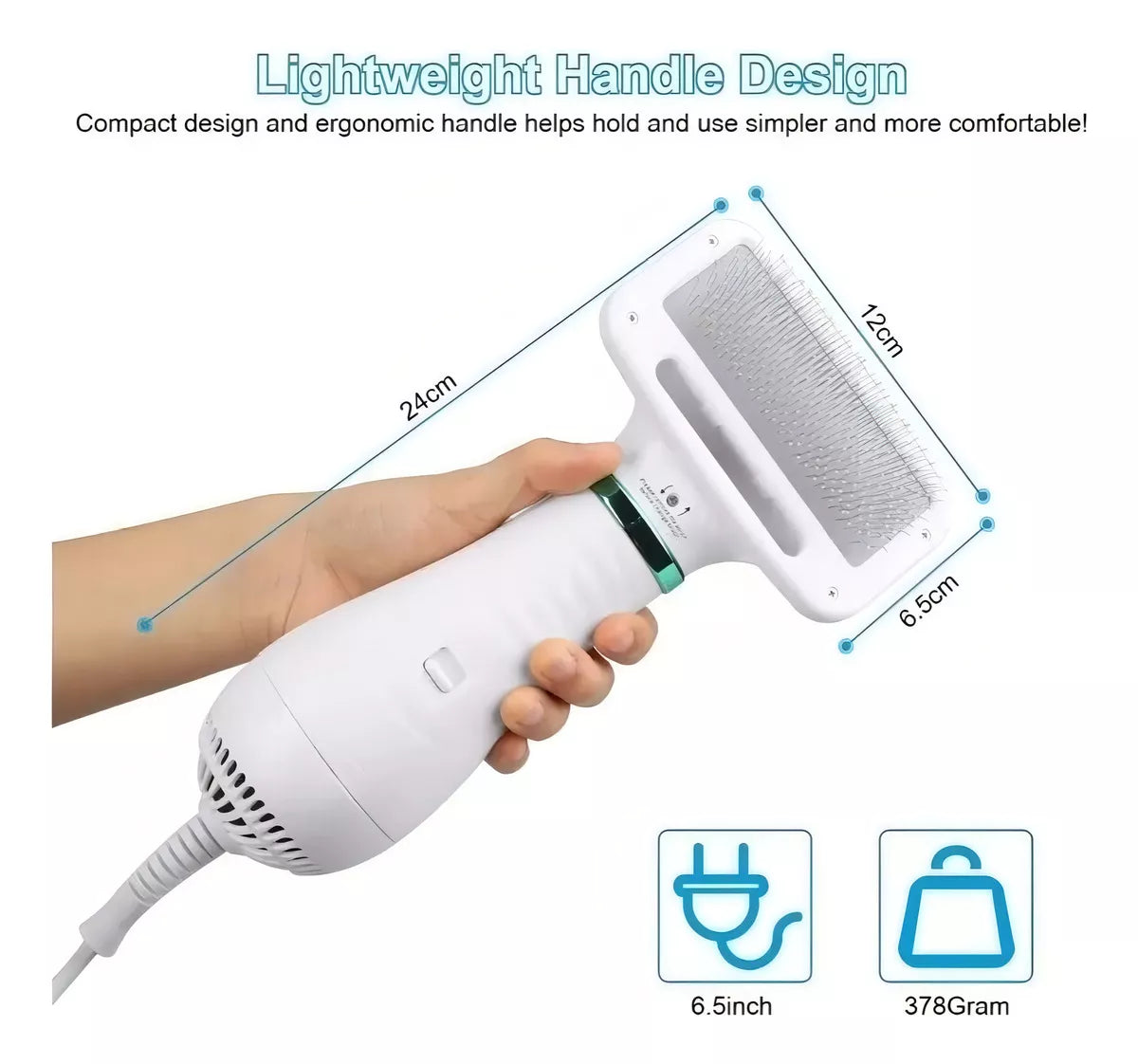 Mascota Cepillo Secador Para Mascotas Perros Gatos 2 En 1