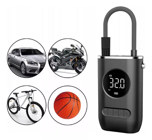 Inflador De Llantas Portable Compresor Carro Moto Balón