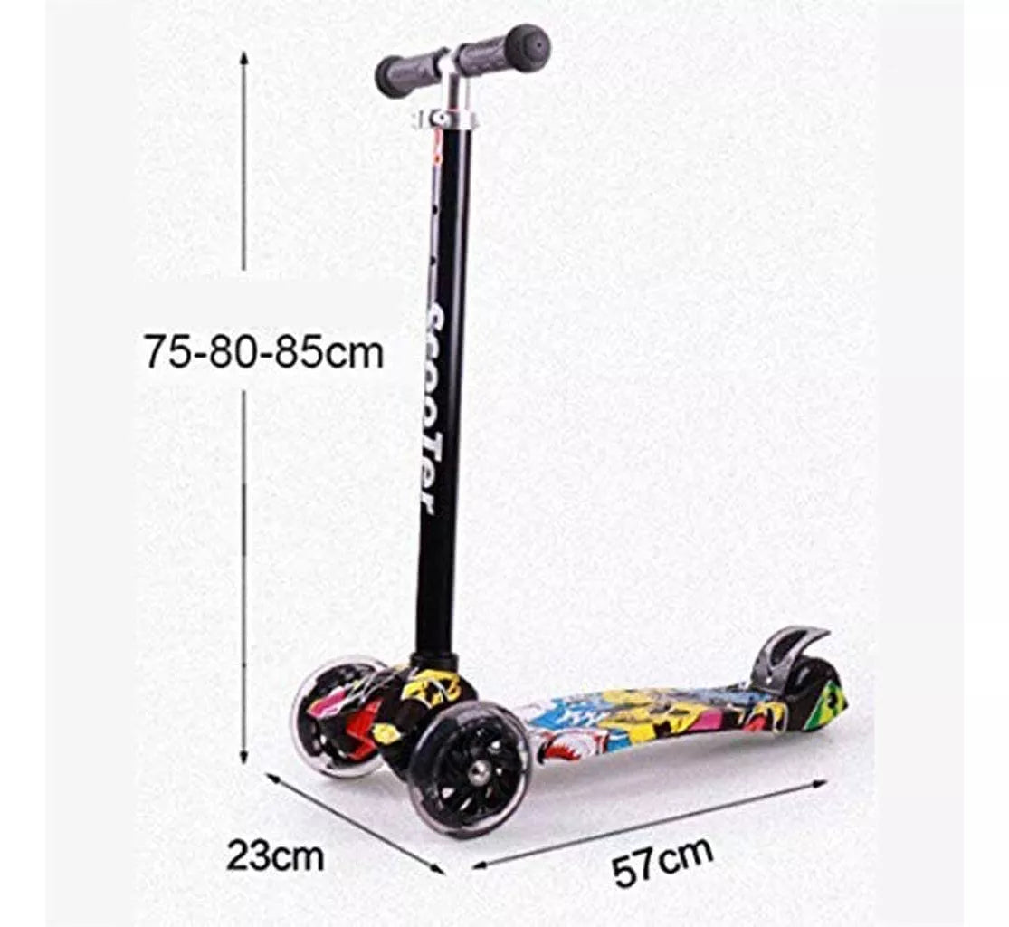 Scooters, Patineta De 3 Ruedas Con Luces Led- Grafiti