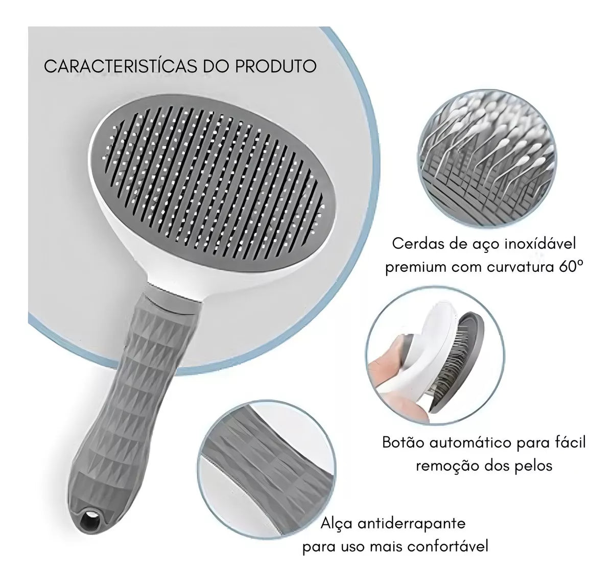 Cepillo raspador para mascotas, perros y gatos, removedor de pelo