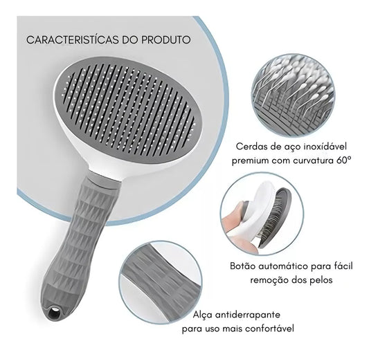 Cepillo raspador para mascotas, perros y gatos, removedor de pelo