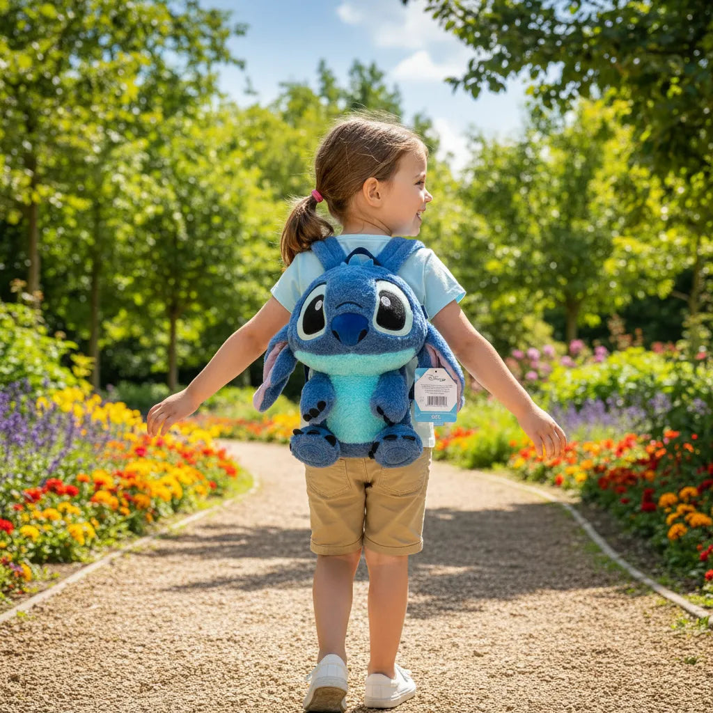 Bolso Maleta De Stitch + Kit De Maquillaje Para Niña Regalo Azul Oscuro