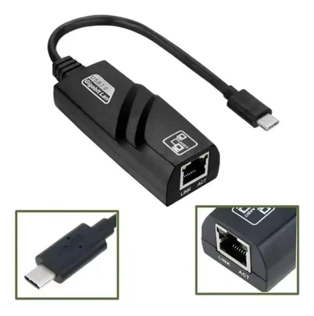 Hub Adaptador Tipo C A Lan 3.0 Internet + Velocidad