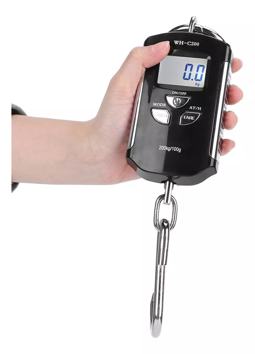 Balanza Pesa Báscula Gramera Digital Tipo Gancho 200kg