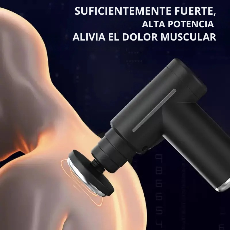 Masajeador Muscular Eléctrico Pistola Calor Frio 6 Cabezas