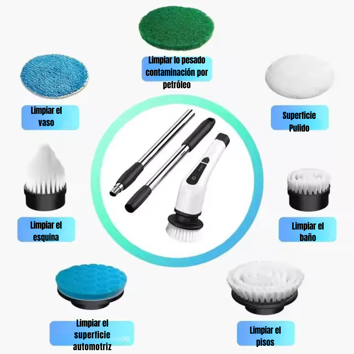 Cepillo Limpieza Brush 9 en 1