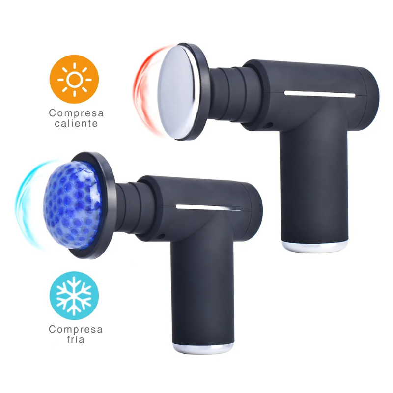 Masajeador Muscular Eléctrico Pistola Calor Frio 6 Cabezas