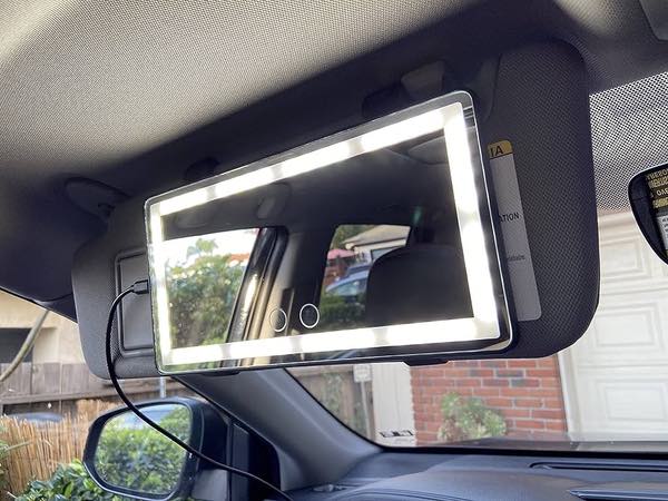 Espejo Tocador Para El Carro Con Luz Led Recargable