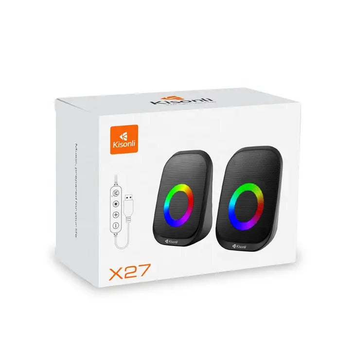 Parlante Para Pc Laptop Kisonli Rgb X7 Altavoz Gamer