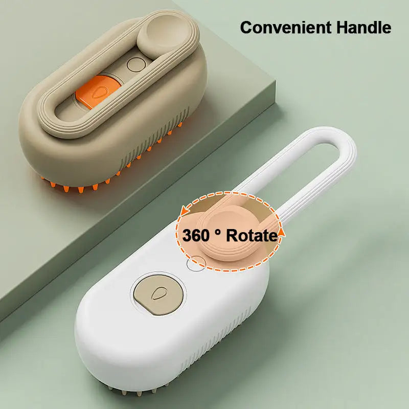 Cepillo Vapor Gatos Perros Peine Masajeador 3 en 1 Manija