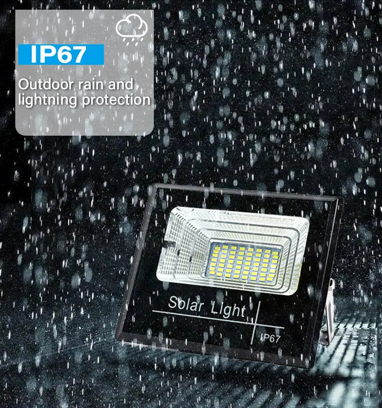 Reflector Led Luz Solar Control Remoto con Sensor de Movimiento 100W