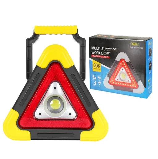 Triangulo De Carretera Led Luz Emergencia Recargable, Panel solar