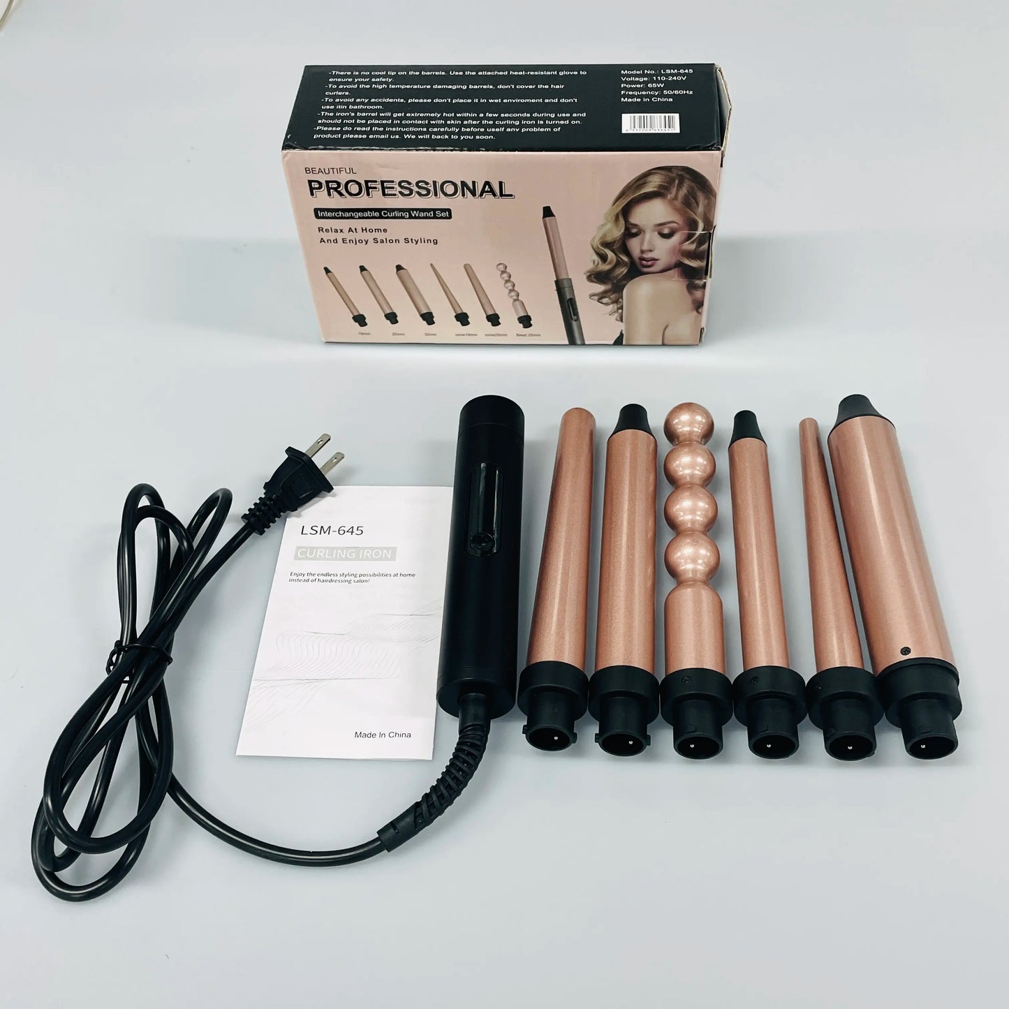 Encrespador Rizos Ondulador Rizador Cabello 6 En 1