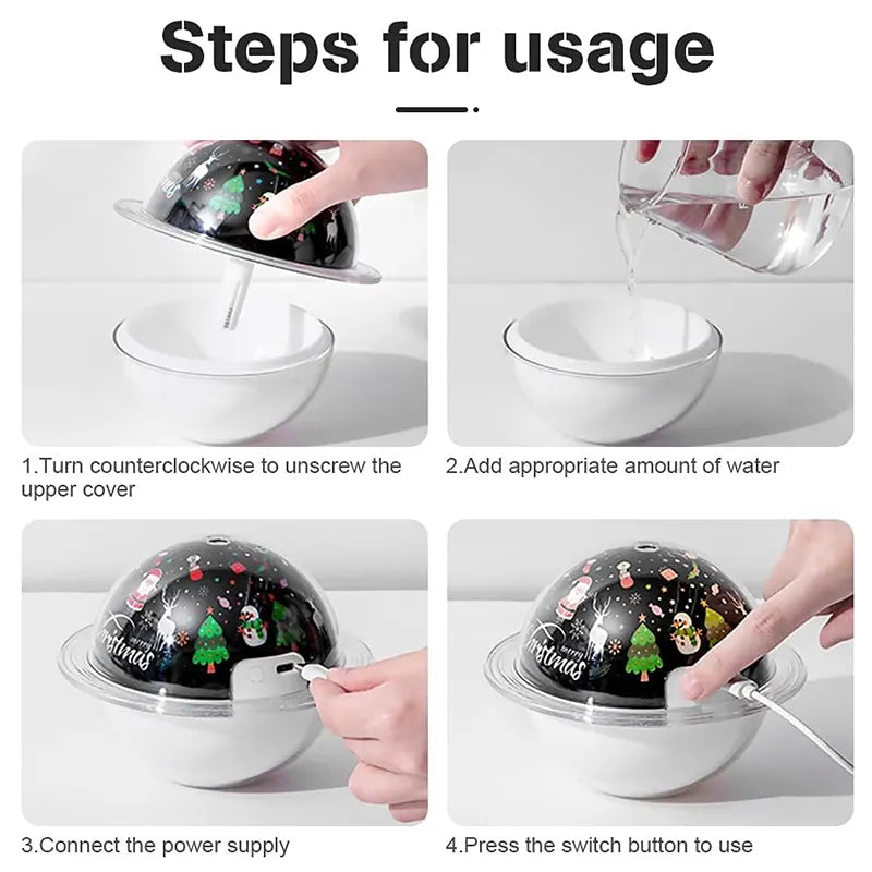 Humificador Lámpara Galaxia 3D 250ml Luz LED