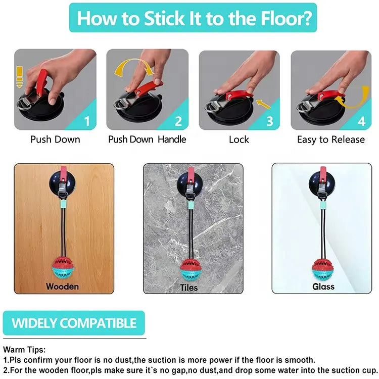 Juguete para Mascotas que se adhiere al piso