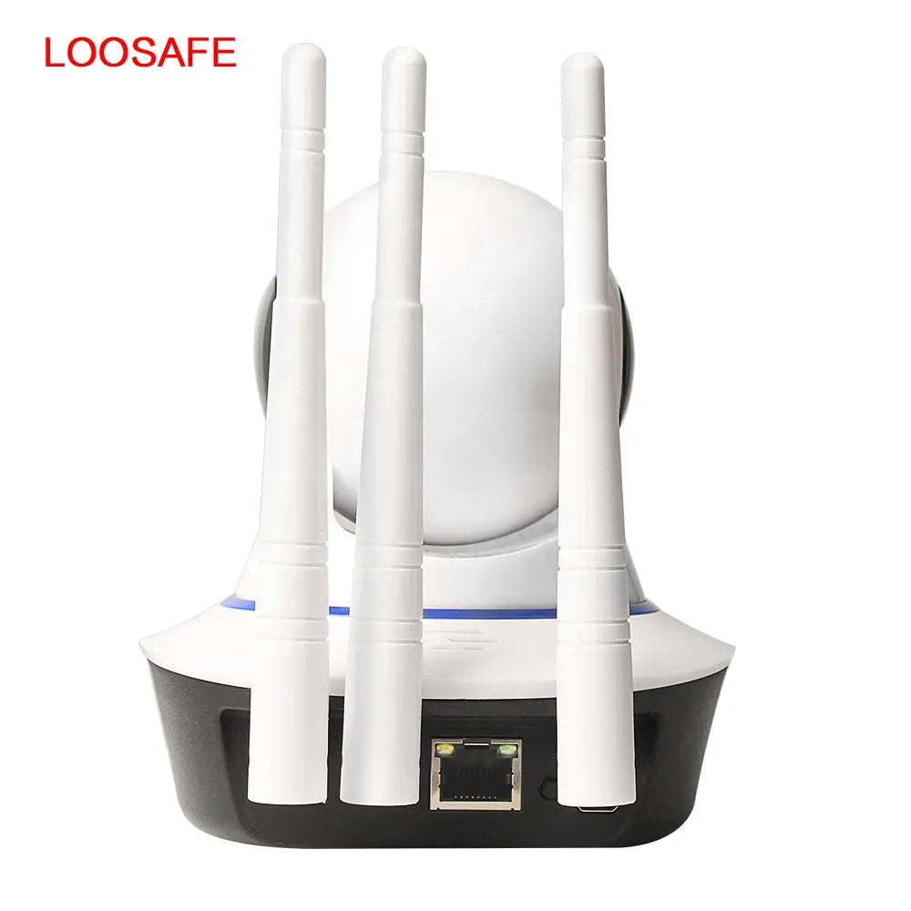 Cámara De Seguridad Ip Robótica Wifi V380 3 Antenas Color Blanco