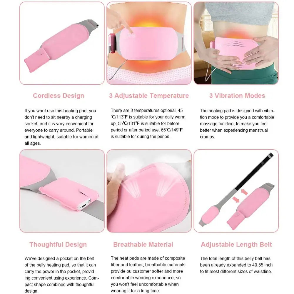 Banda Térmica para Alivio de Calambres Menstruales – Confort y Bienestar Femenino