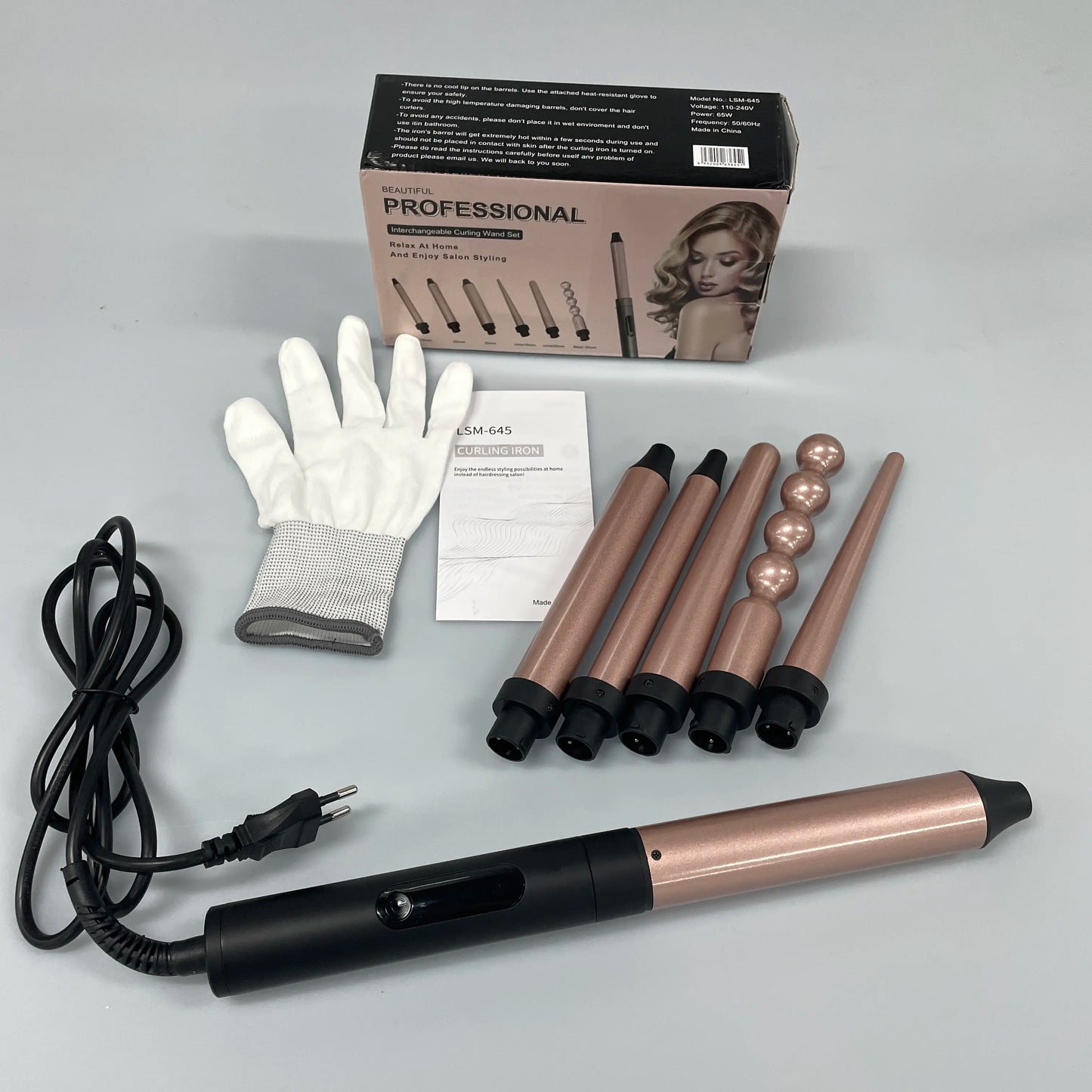 Encrespador Rizos Ondulador Rizador Cabello 6 En 1