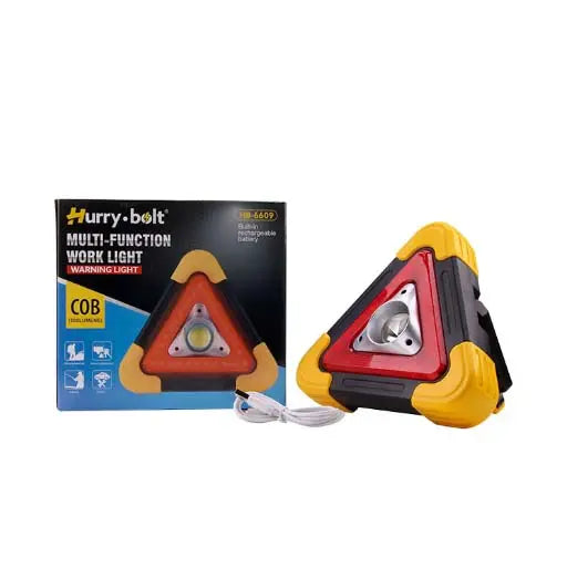 Triangulo De Carretera Led Luz Emergencia Recargable, Panel solar