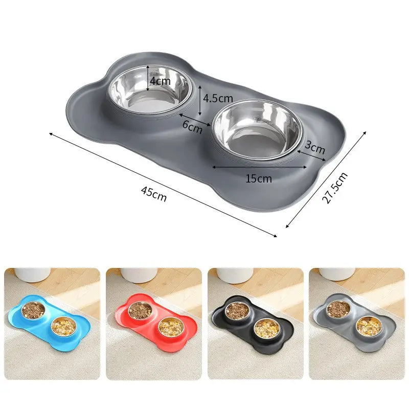 Comedero Para Mascotas Doble Anti reguero