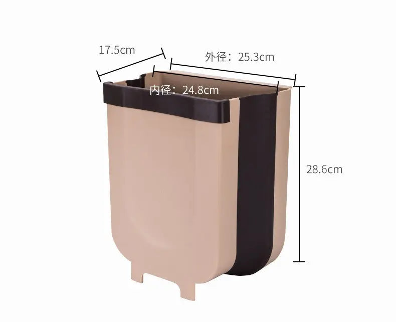 Caneca de Basura Plegable Grande 25X28