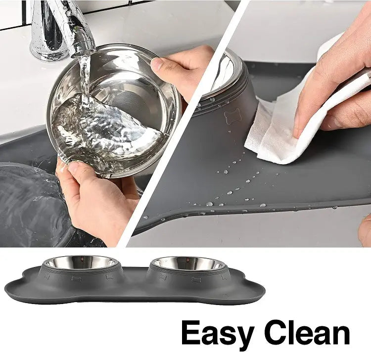 Comedero Para Mascotas Doble Anti reguero