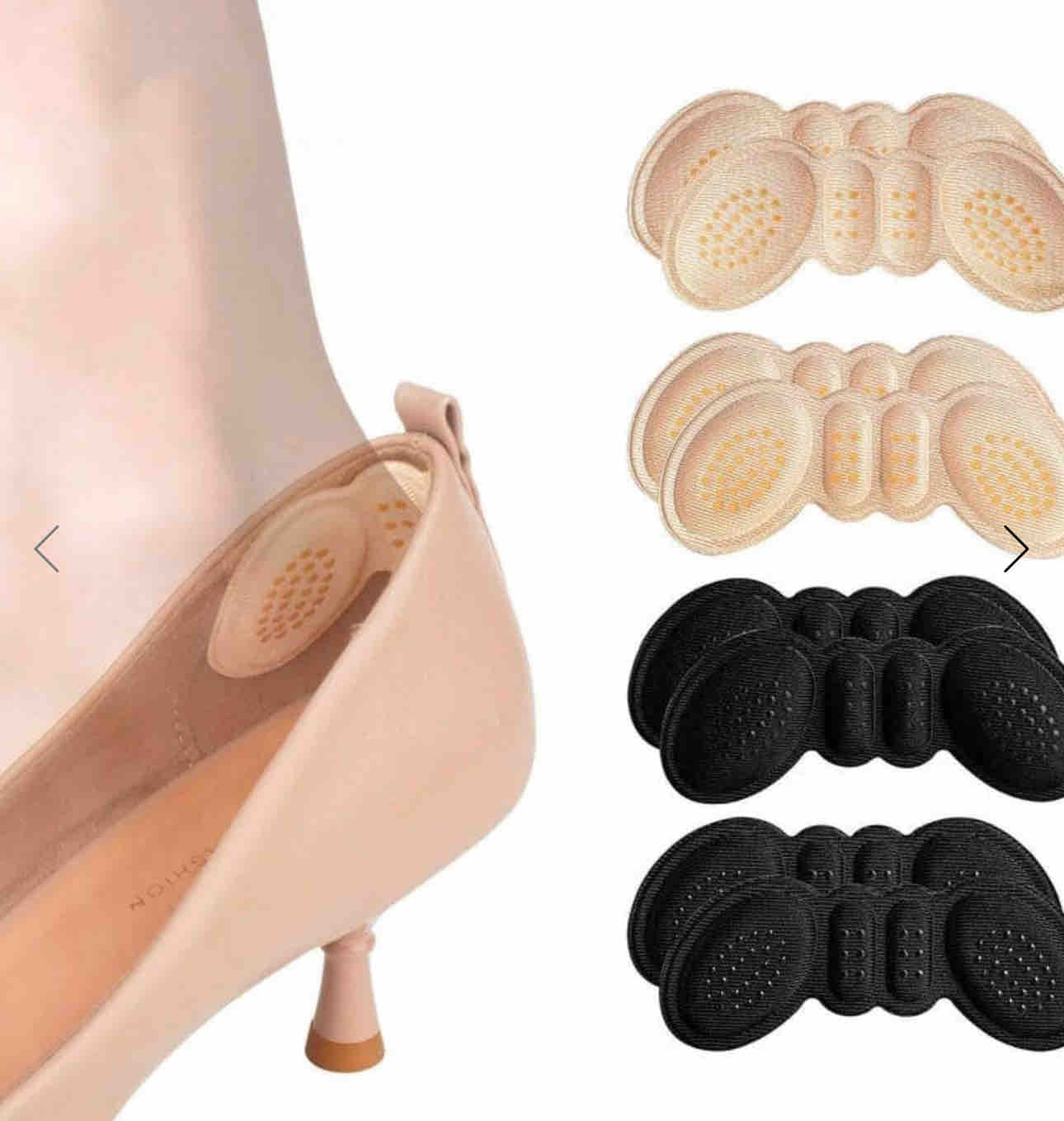 Protector Talón Almohadilla Para Zapatos Adhesivo Unisex Color Negro