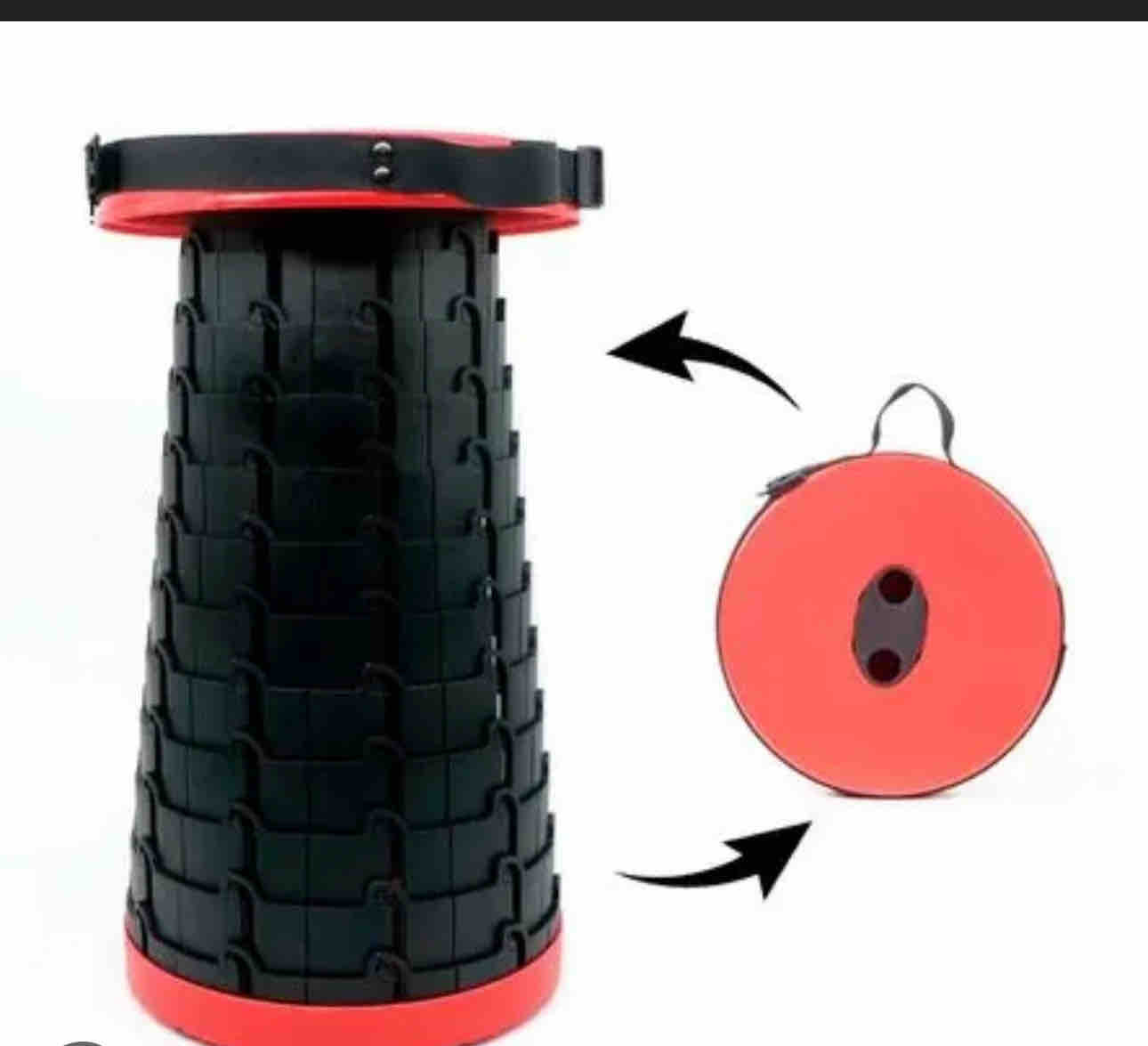 Silla Plegable Redonda Butaco Retráctil Resiste 130 Kg