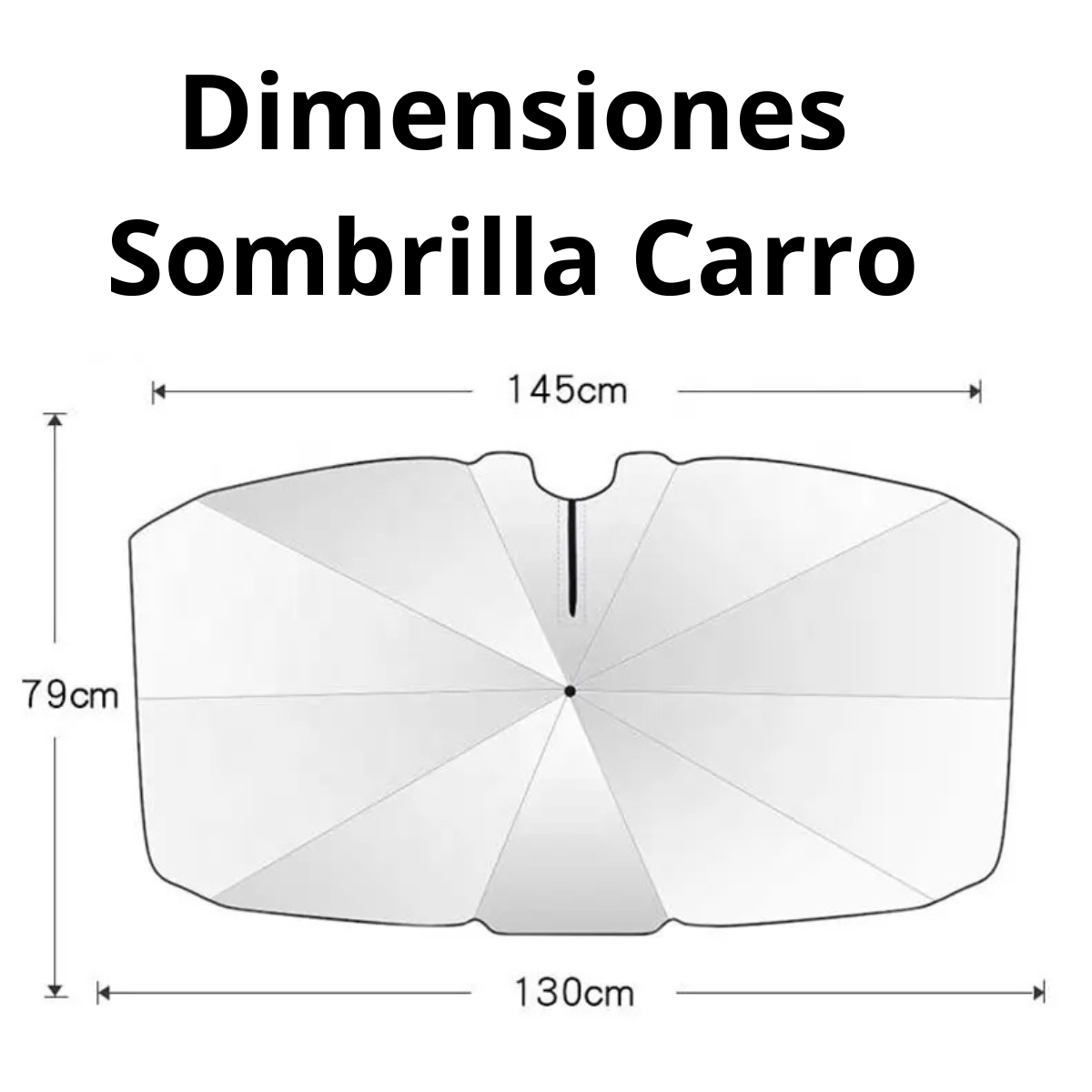 Sombrilla Parasol Carro Protección Solar 140x80 Cms