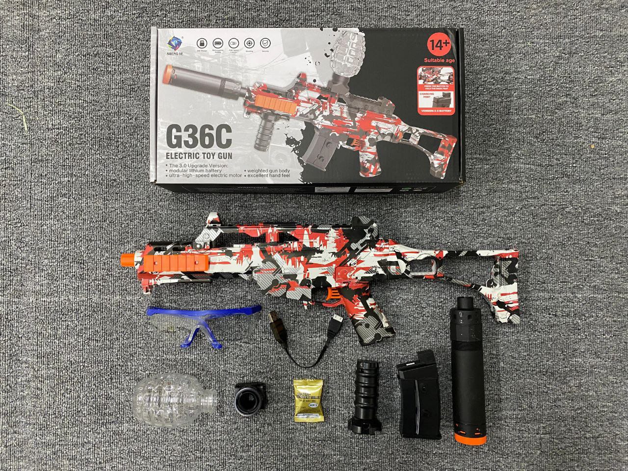 Pistola Bolas Gel Automática Orbis Hidrogel Juguete Ak47