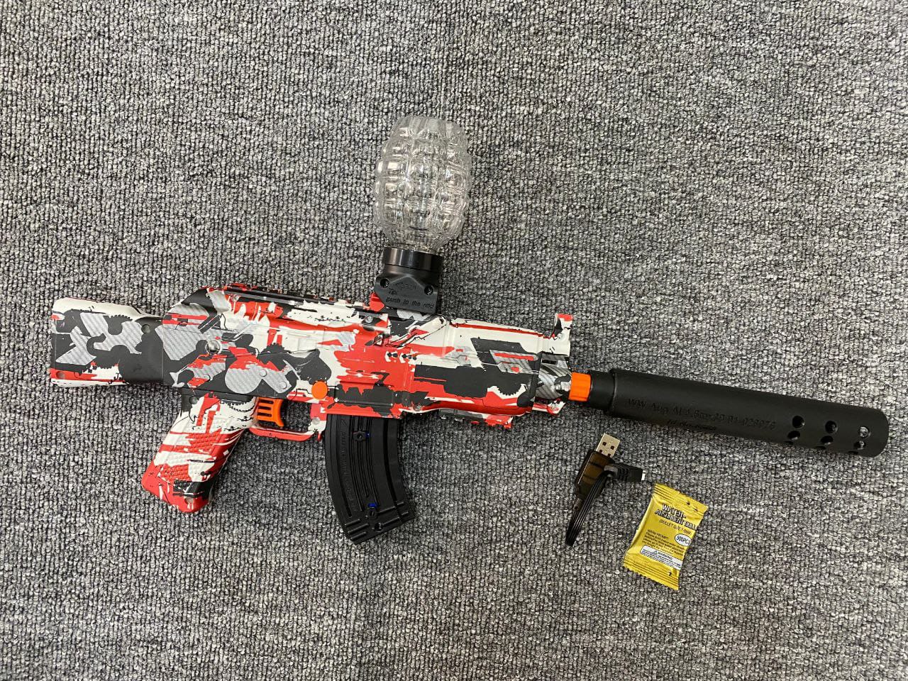 Pistola Bolas Gel Automática Orbis Hidrogel Juguete Ak47
