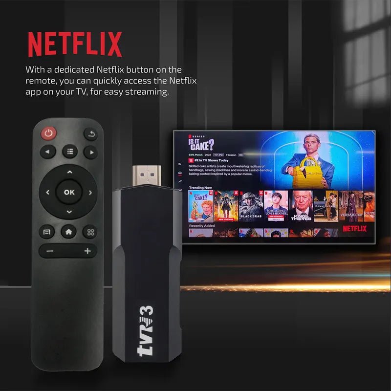 Android Tv Stick 16 Gb 2 Gb Ram (Programado) Android 14.0 Wifi 2.4G - Camva Store