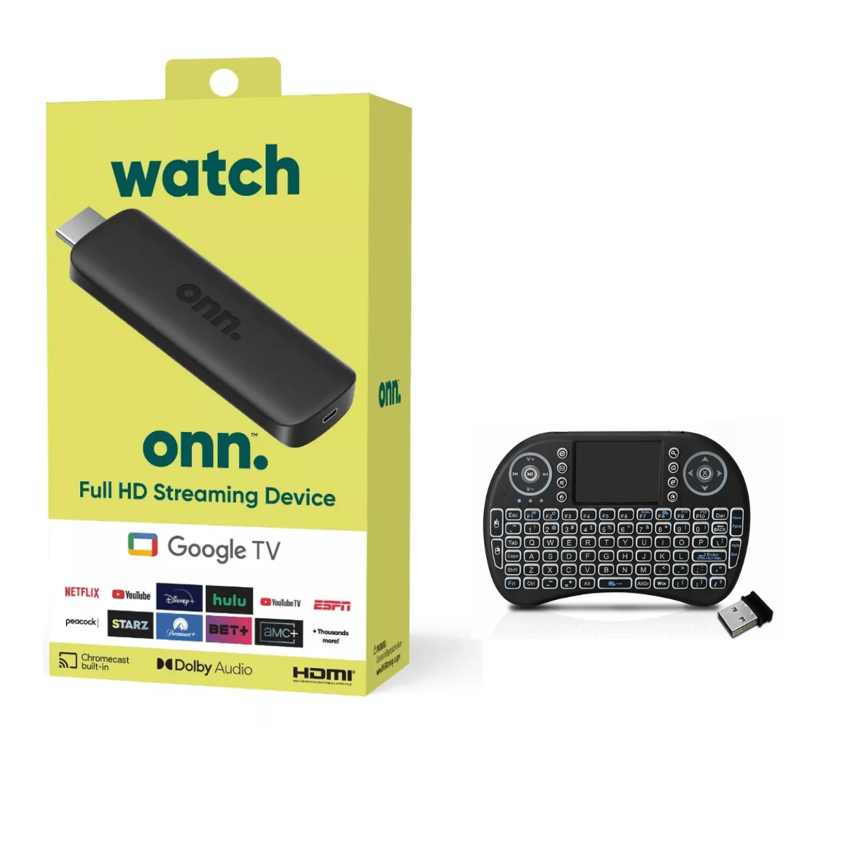 Convertidor Smart Tv (programado) Watch Onn Google Tv Streaming Hd Control Voz Original - Camva Store