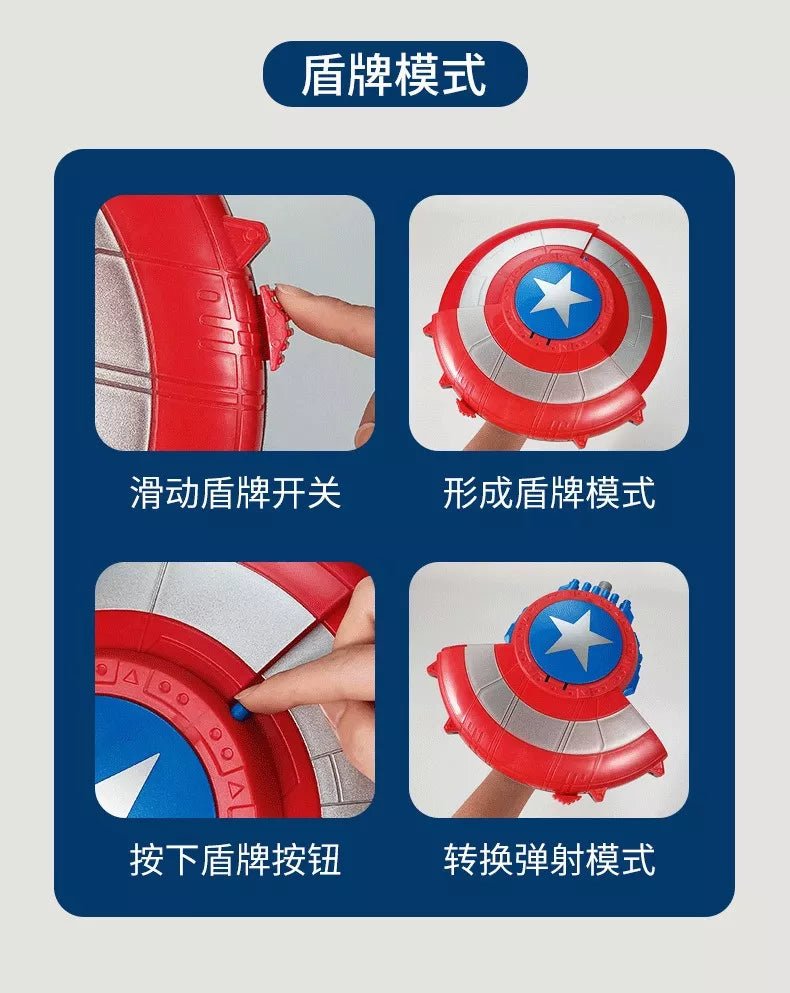 Escudo Capitán América Lanzador De Bolas Hidrogel Y Dardos - Camva Store