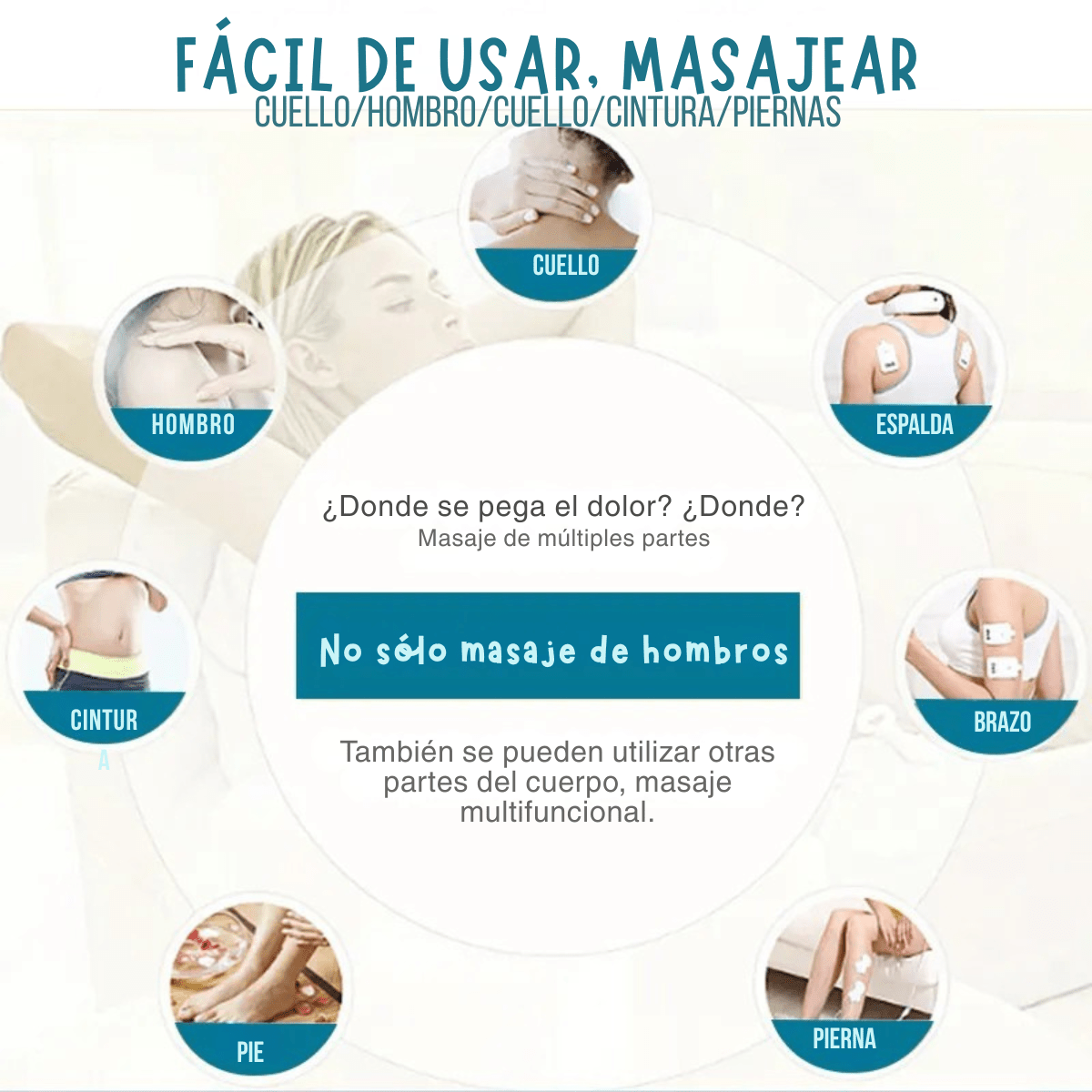 Gimnasia Pasiva 4 Electrodos Masaje Elimina Grasa Tonifica - Camva Store