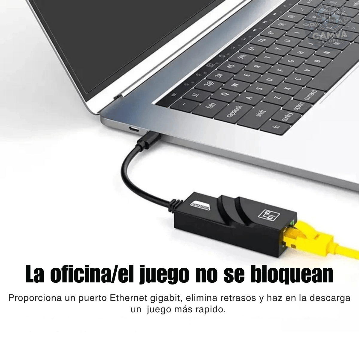 Hub Adaptador Tipo C A Lan 3.0 Internet + Velocidad - Camva Store