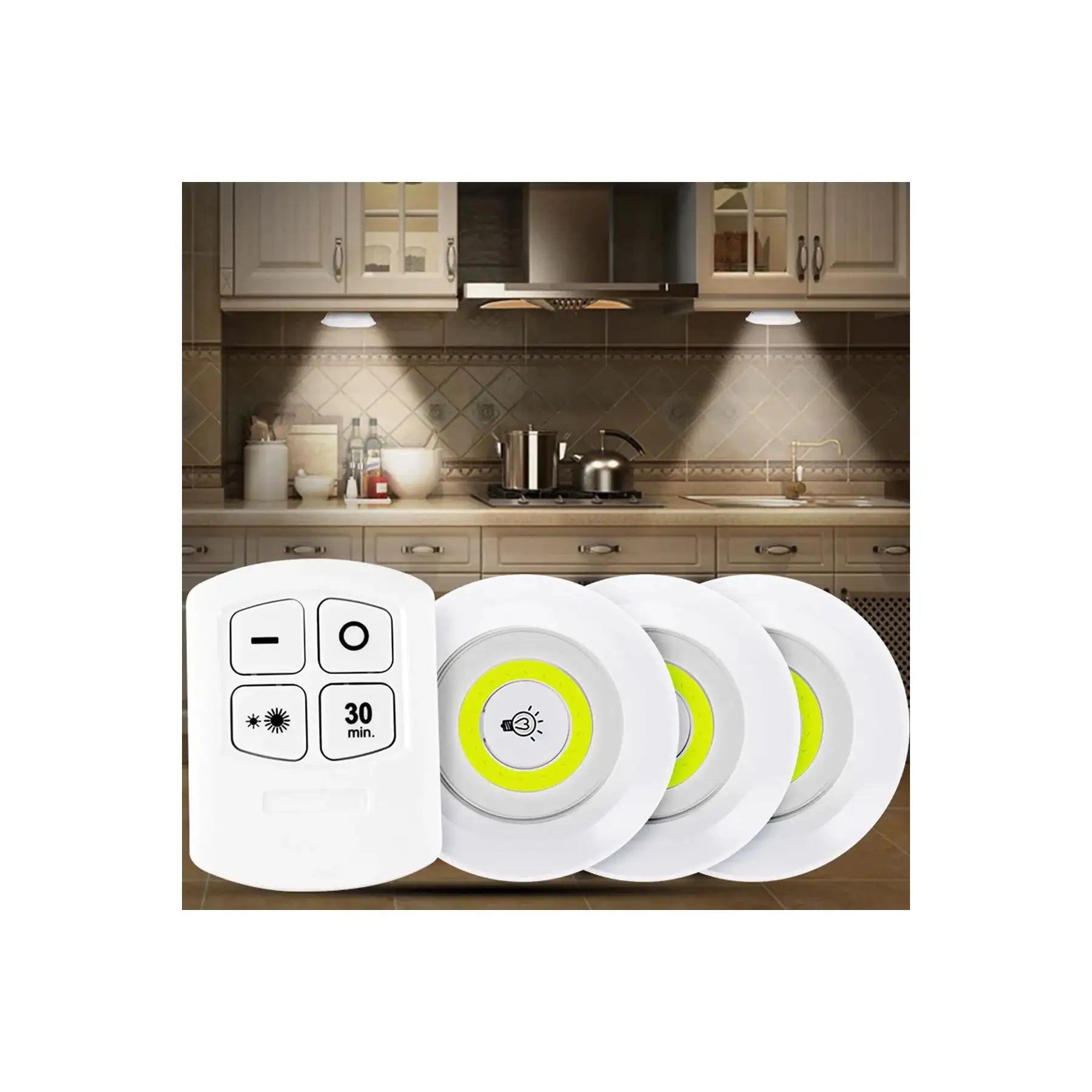 Juego Bombilla X3 Luces Led Inalámbrica Con Control De Mando - Camva Store