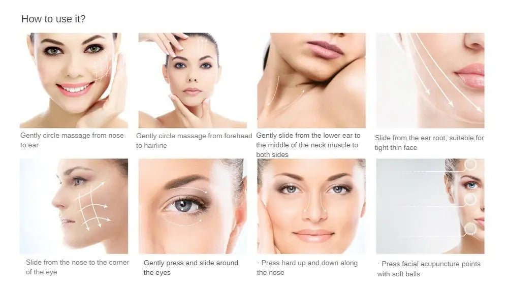 Kit De Belleza Facial 4 En 1 Manuales Rodillo Cepillo - Camva Store