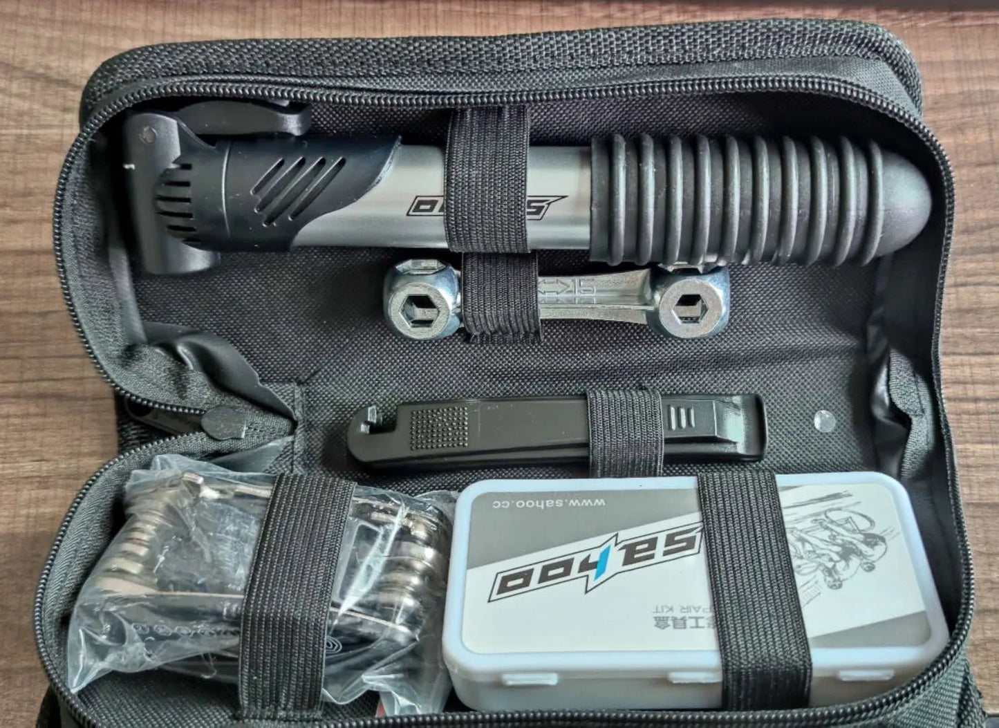 Kit Herramienta Despinche Bicicleta Inflador Parches Premium - Camva Store