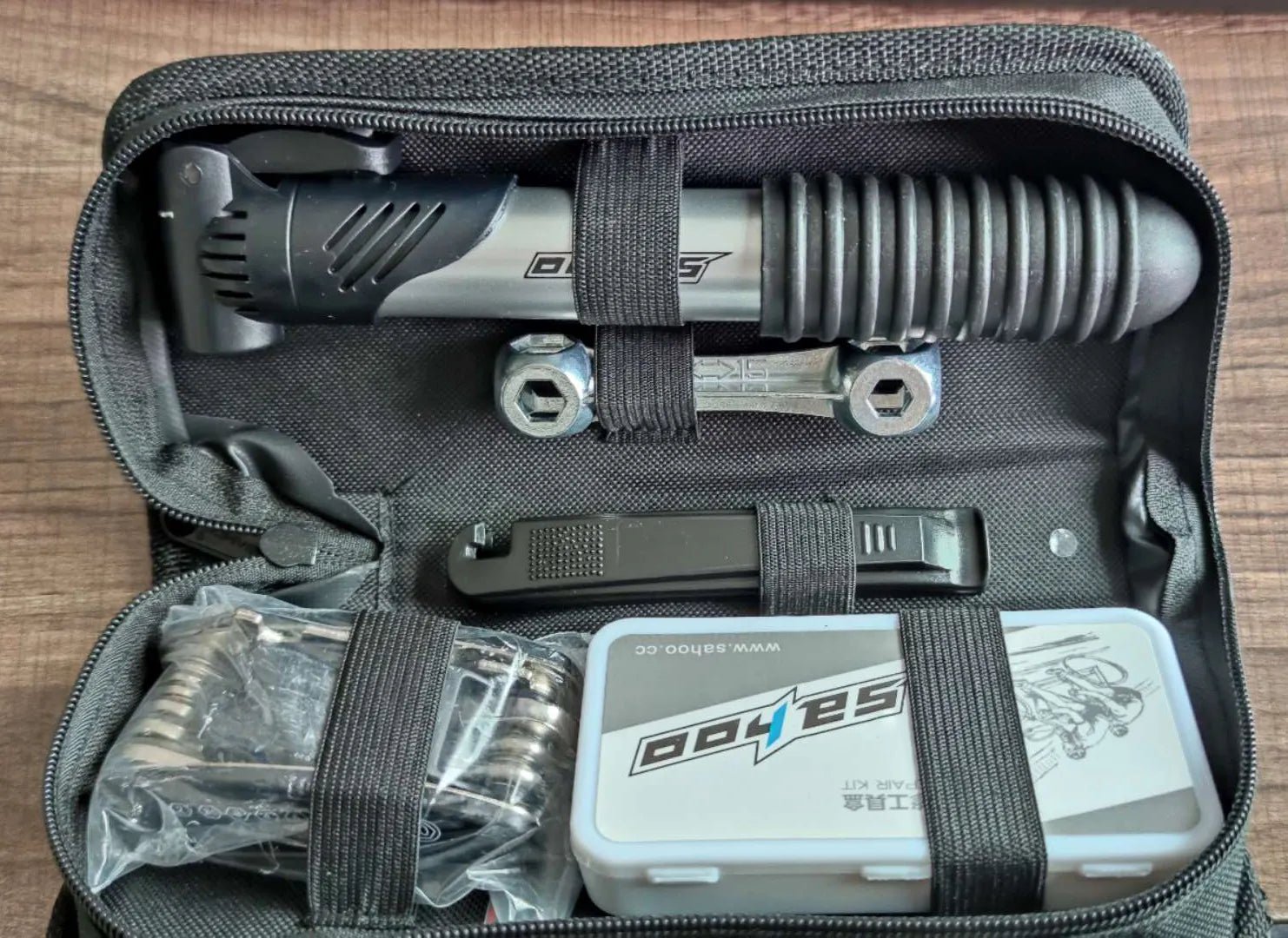 Kit Herramienta Despinche Bicicleta Inflador Parches Premium - Camva Store